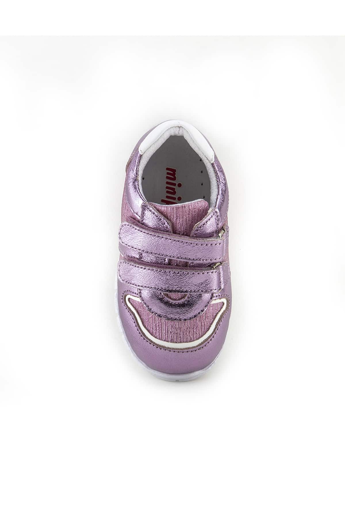 Παιδικά παπούτσια Minipicco Baby Girl Pink Leather Orthopedic Support - Image 5