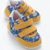Minipicco Boys Yellow Leather Orthopedic Support First Step Παπούτσια