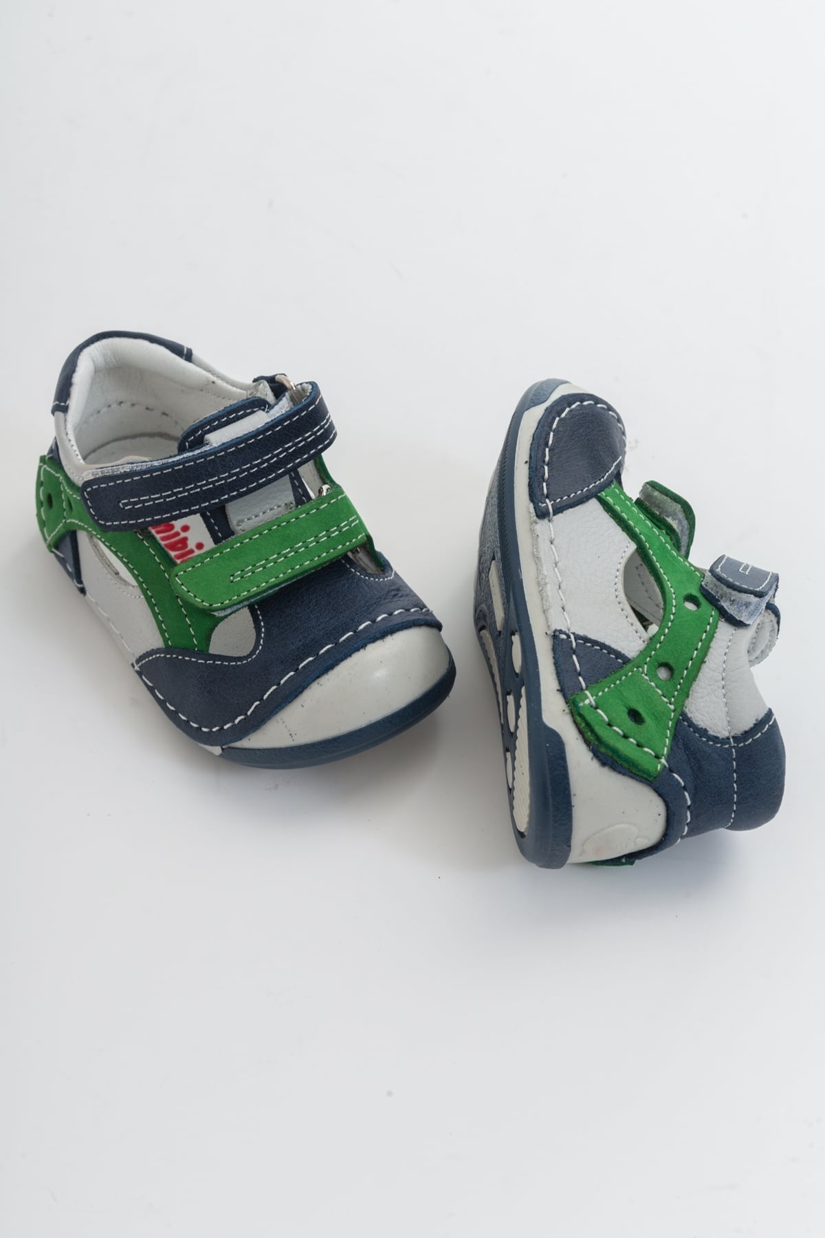 Minipicco Boys Denim Δερμάτινο Ορθοπεδικό Στήριγμα First Step Παπούτσια - Image 4