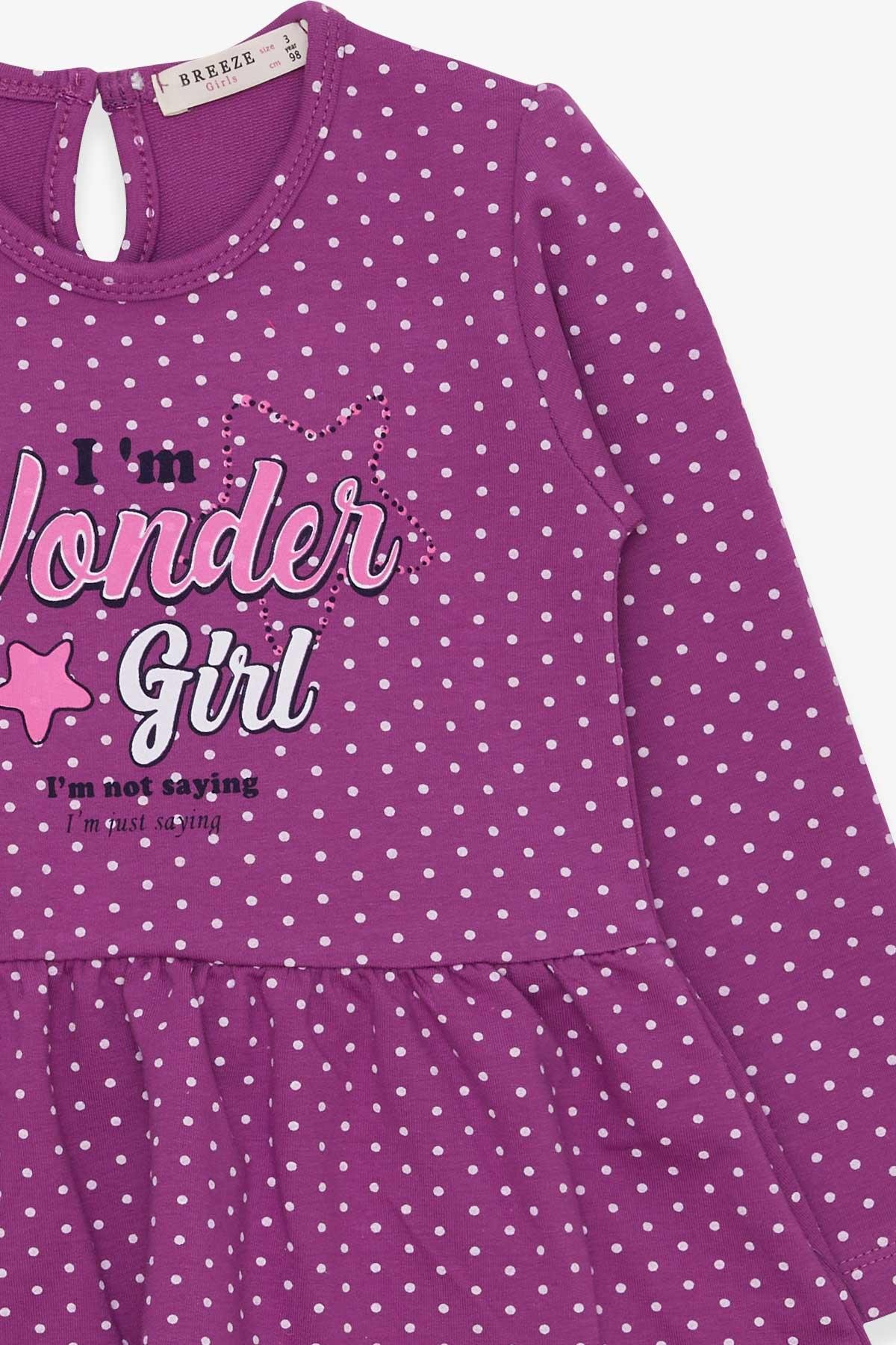 Μακρυμάνικο polka dot φόρεμα "WONDER GIRL" (3-7 ετών) - Image 3