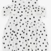 Λευκό Polka dot φόρεμα