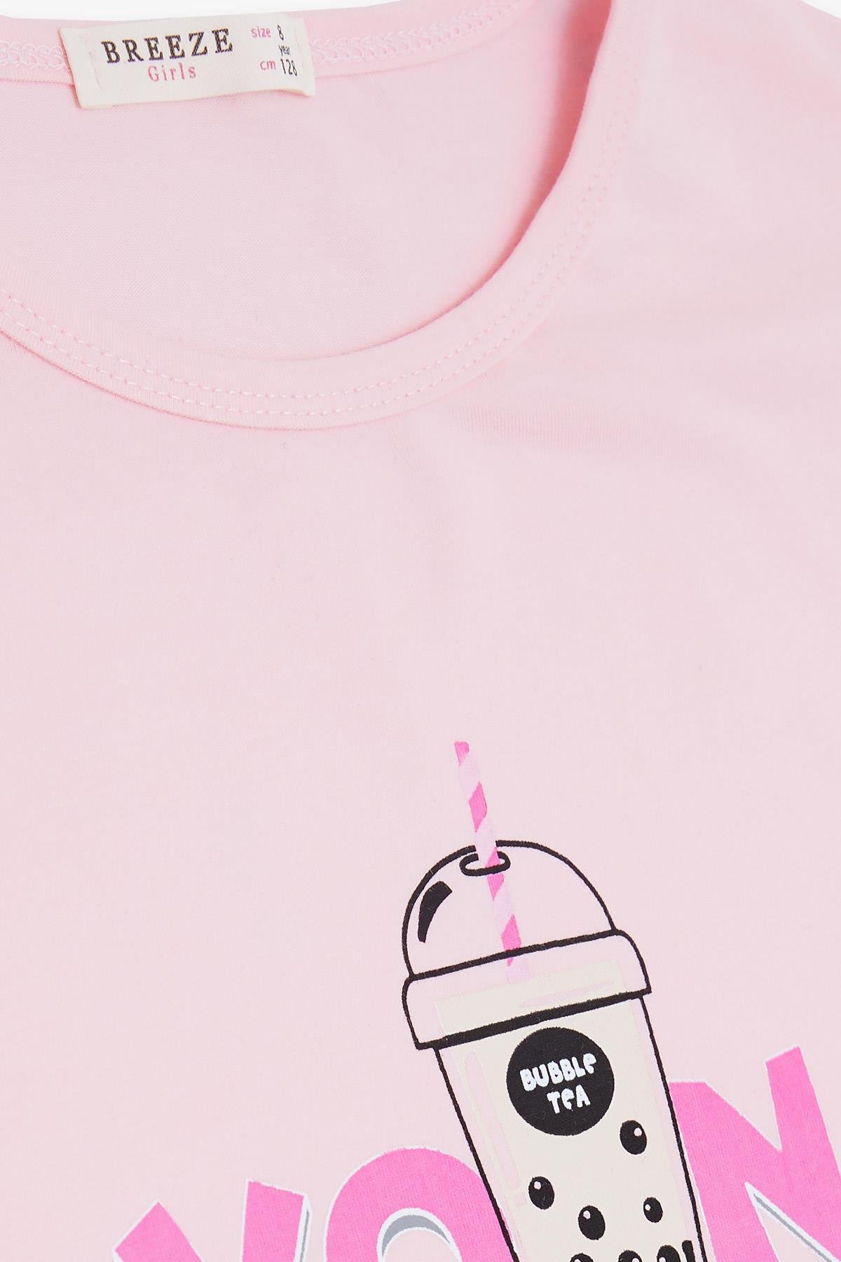 Ροζ T-Shirt & κολάν γκρι (5-10 ετών) - Image 4