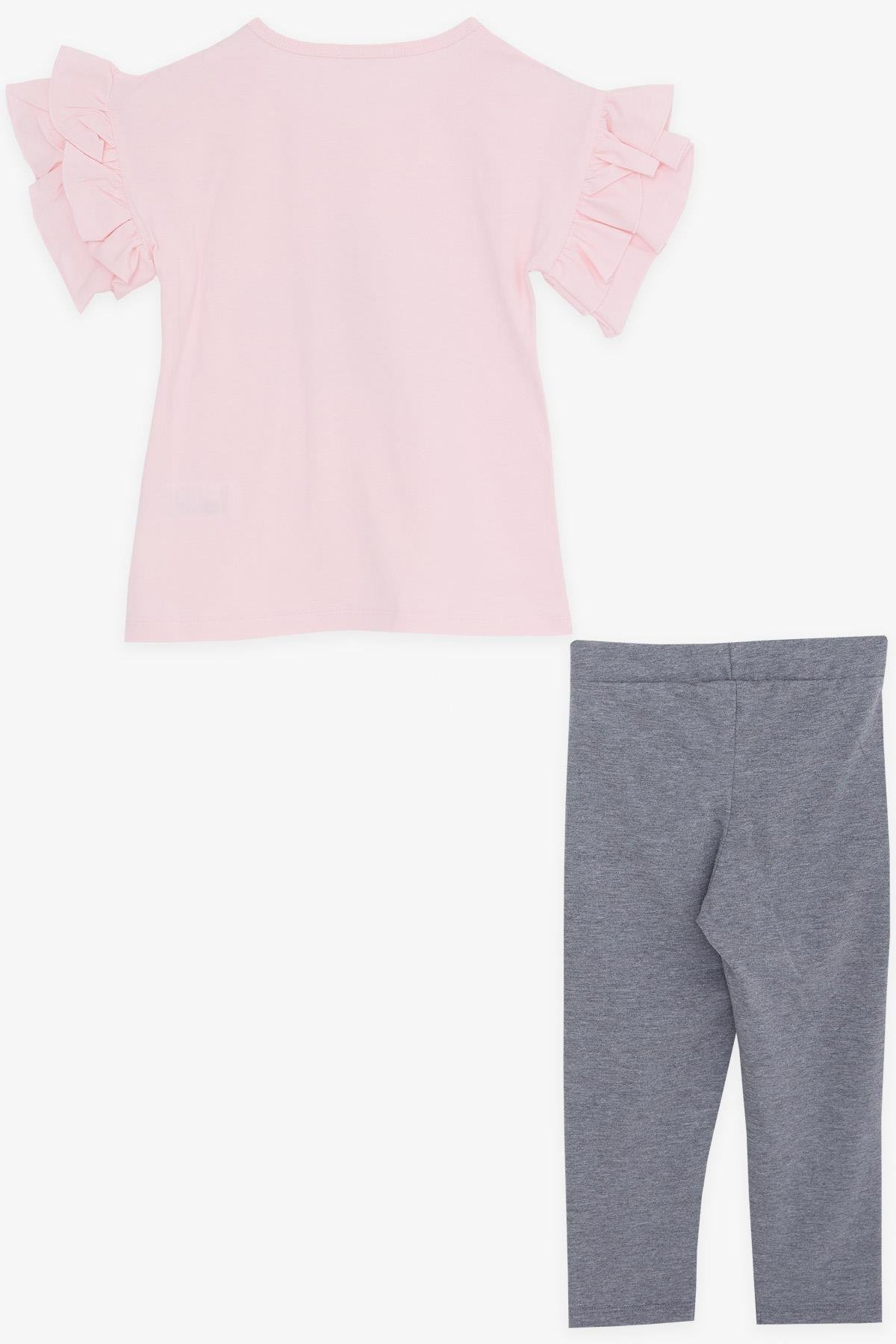 Ροζ T-Shirt & κολάν γκρι (5-10 ετών) - Image 2