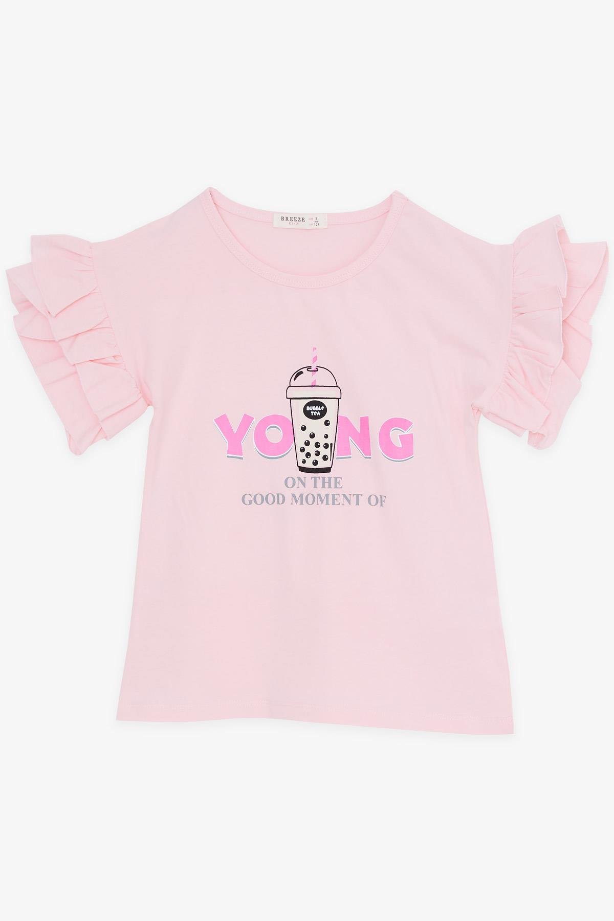 Ροζ T-Shirt & κολάν γκρι (5-10 ετών) - Image 3