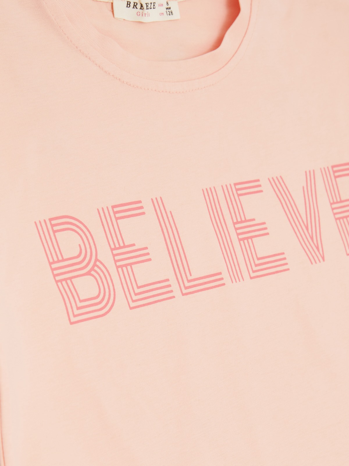 Σετ κολάν & T-Shirt σομόν BELIEVE (8-12 ετών) - Image 2