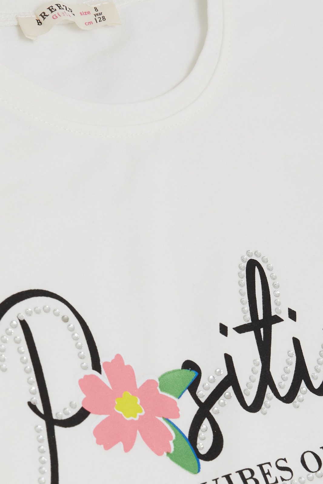 T-shirt λευκό Positive για κορίτσι (08-14 ετών) - Image 3
