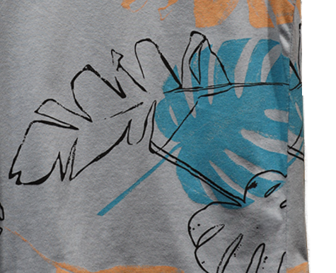 Μπλε T-shirt με φύλλα για αγόρι (13-17 ετών) - Image 3