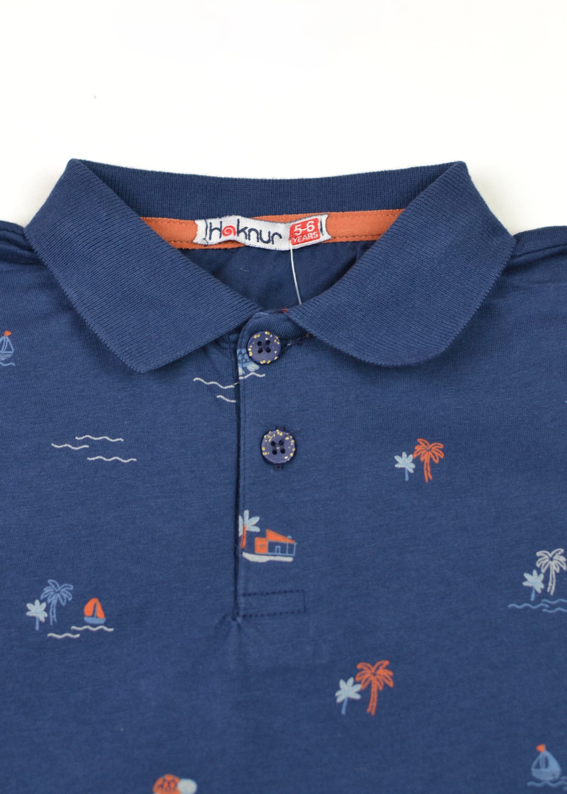 Μπλε polo με σχέδια για αγόρι (5-9 ετών) - Image 3