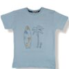 Γαλάζιο T-shirt με στάμπα για αγόρι (5-9 ετών)