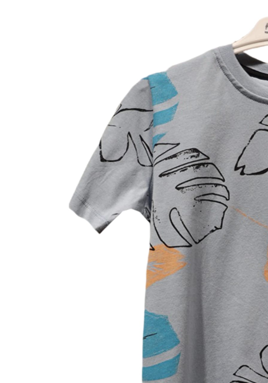 Μπλε T-shirt με φύλλα για αγόρι (13-17 ετών) - Image 2