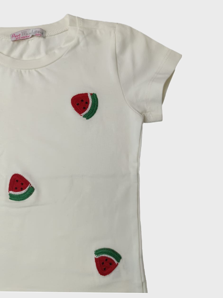 T-shirt με καρπούζια για κορίτσι (12μηνών-4 ετών) - Image 3