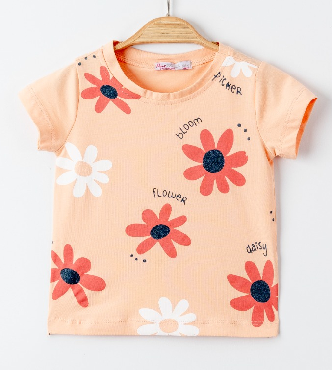 T-shirt με μαργαρίτες για κορίτσι (12μηνών-4 ετών)